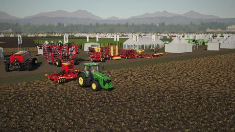 Pour donner vie à son édition virtuelle, le salon Innov-Agri 2020 est finalement intégré dans Farming Simulator, jeu vidéo de simulation agricole bien connu de joueurs du monde entier, avec en plus une note ludique. ©GFA Events